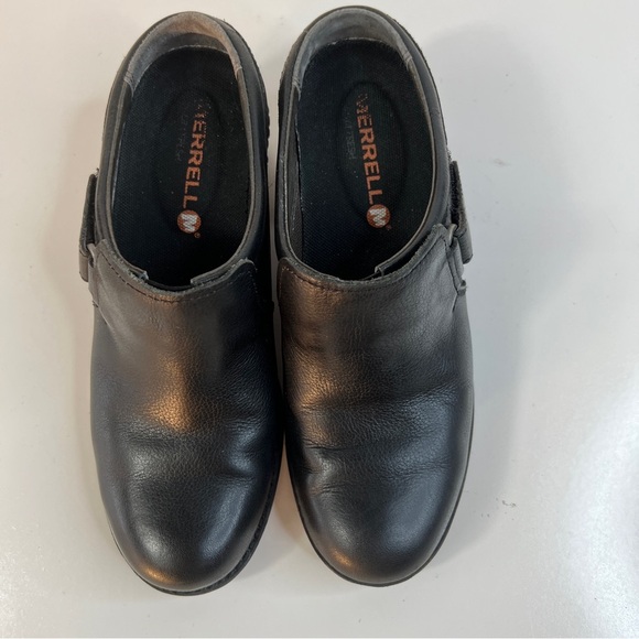 Merrell Women's Shiloh Black Full Grain Leather Mule Clogs (J42466) Sz 5 - Picture 3 of 10